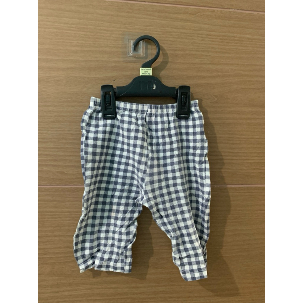 1-3 (Y) กางเกง Topvalu สําหรับเด็ก Unisex Blue Check