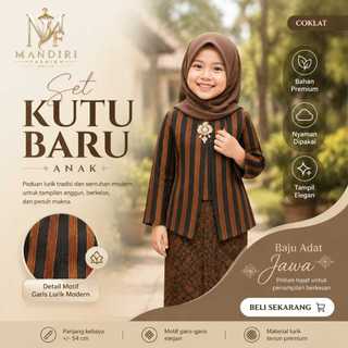 Kutu Baru Lurik Premium Wanita Dewasa | Atasan Baju Adat Jawa Modern | Bahan Lurik Premium