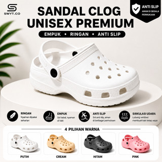 Sandal Clog Unisex Premium – Sandal Baim Pria Wanita Ringan Empuk Anti Slip