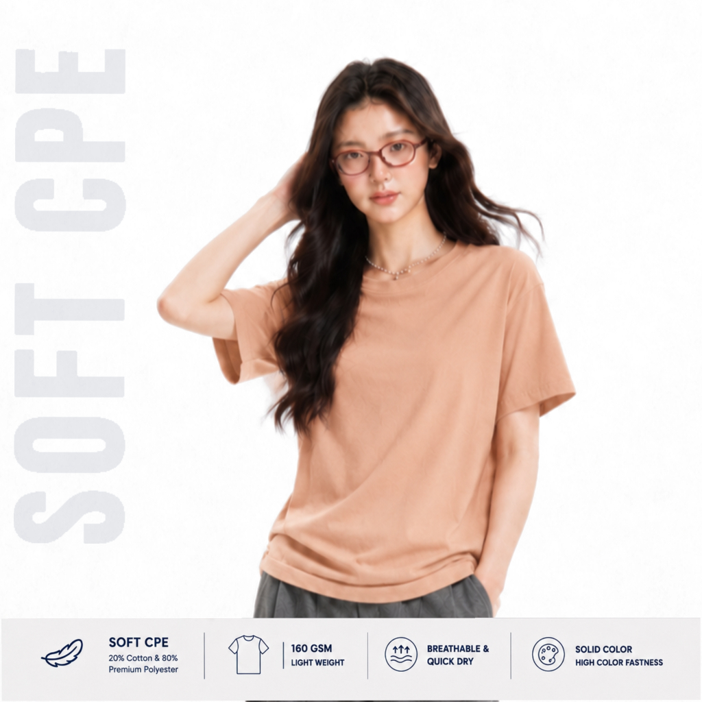 Salem 30s Plain T-Shirt CPE UPTEE (Salem) เสื้อยืดแขนสั้นสําหรับผู้ชายและผู้หญิง
