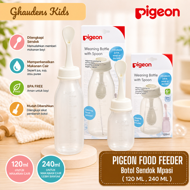 Pigeon Food Feeder ช้อนขวด/ช้อนอาหารเด็ก 120ML 240ML