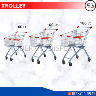TROLI BELANJA - SHOPPING CART - TROLLEY SUPERMARKET - 60LT - 100LT - 180LT - 120LT