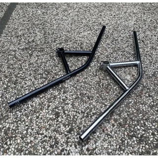 BULLDOSE BAR Platinum Hi-Ten-Steel 25.4 - Bull Mose Bar แฮนด์เหล็กแพลทินัม-Sem 25.4 สามเหลี่ยม Original Platinum ไต้หวัน