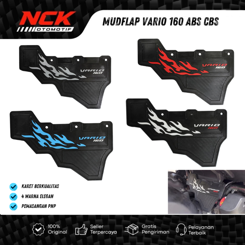 MESIN MUDFLAP VARIO 160 ABS CBS QUALITY RUBBER FIRE MOTIF ENGINE MUD RETAINER