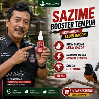 SAZIME Booster H-1 Vitamin Burung Lomba Bantu Gacor Stamina Siap Tempur Kicau Mania