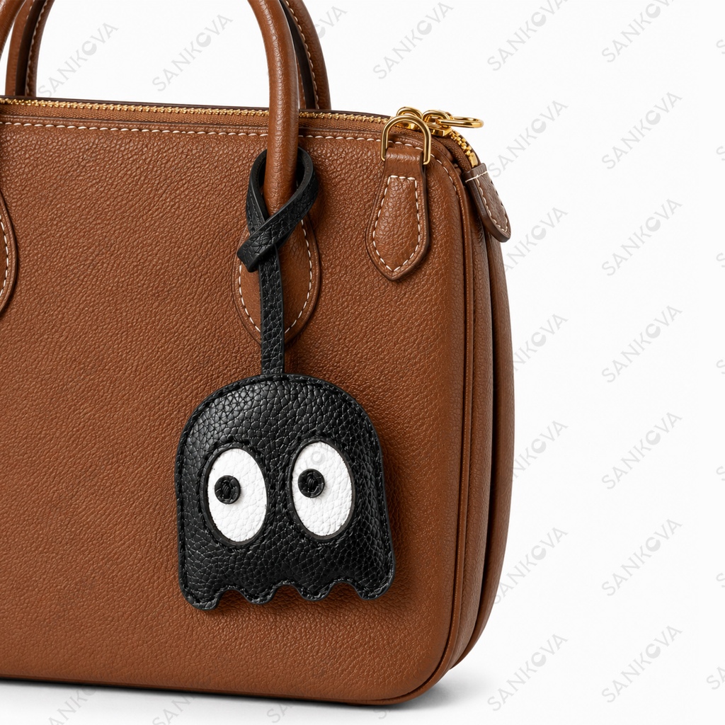 กระเป๋าหนังวัวแท้ Pacman Shape | Pacman Charm หนังพรีเมี่ยม