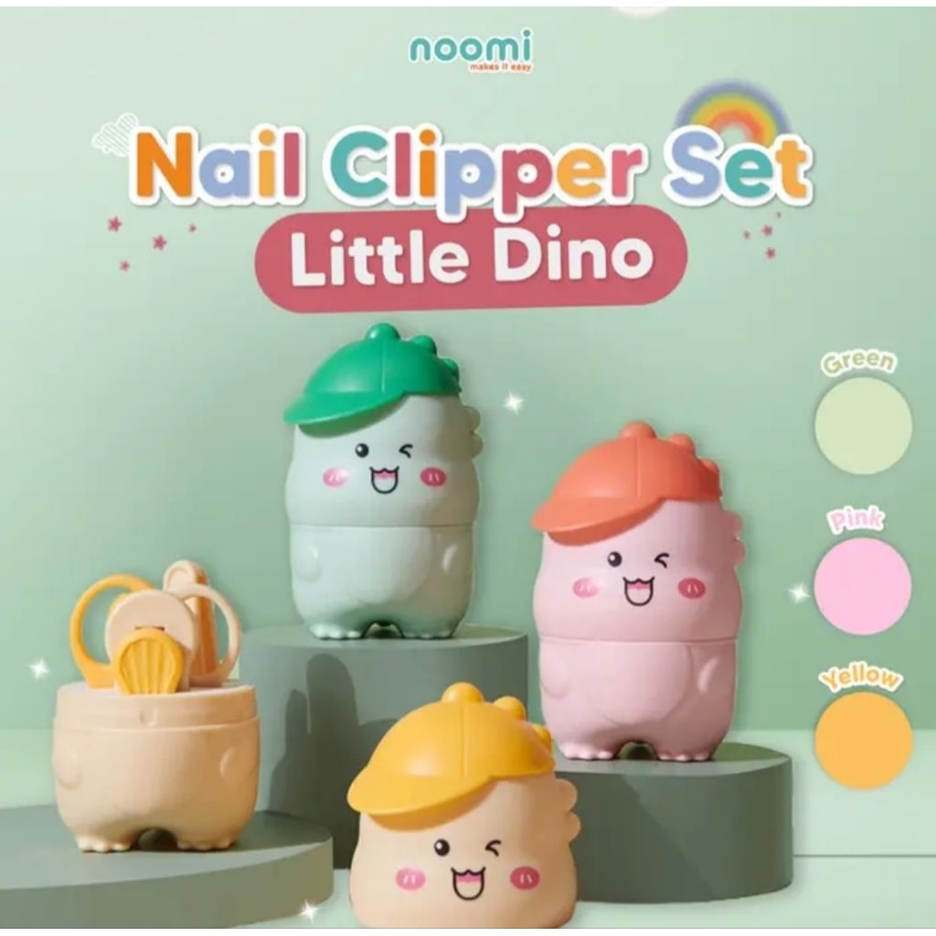 NOODI NAIL CLIPPER SET| LITTLE DINO CHILDRENS NAIL CLIPPERS SET