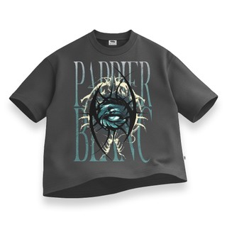 Ppapier Blanc Obsidian Graphic - Oversized Boxy Fit Tshirt Unisex - Cotton Combed 20s