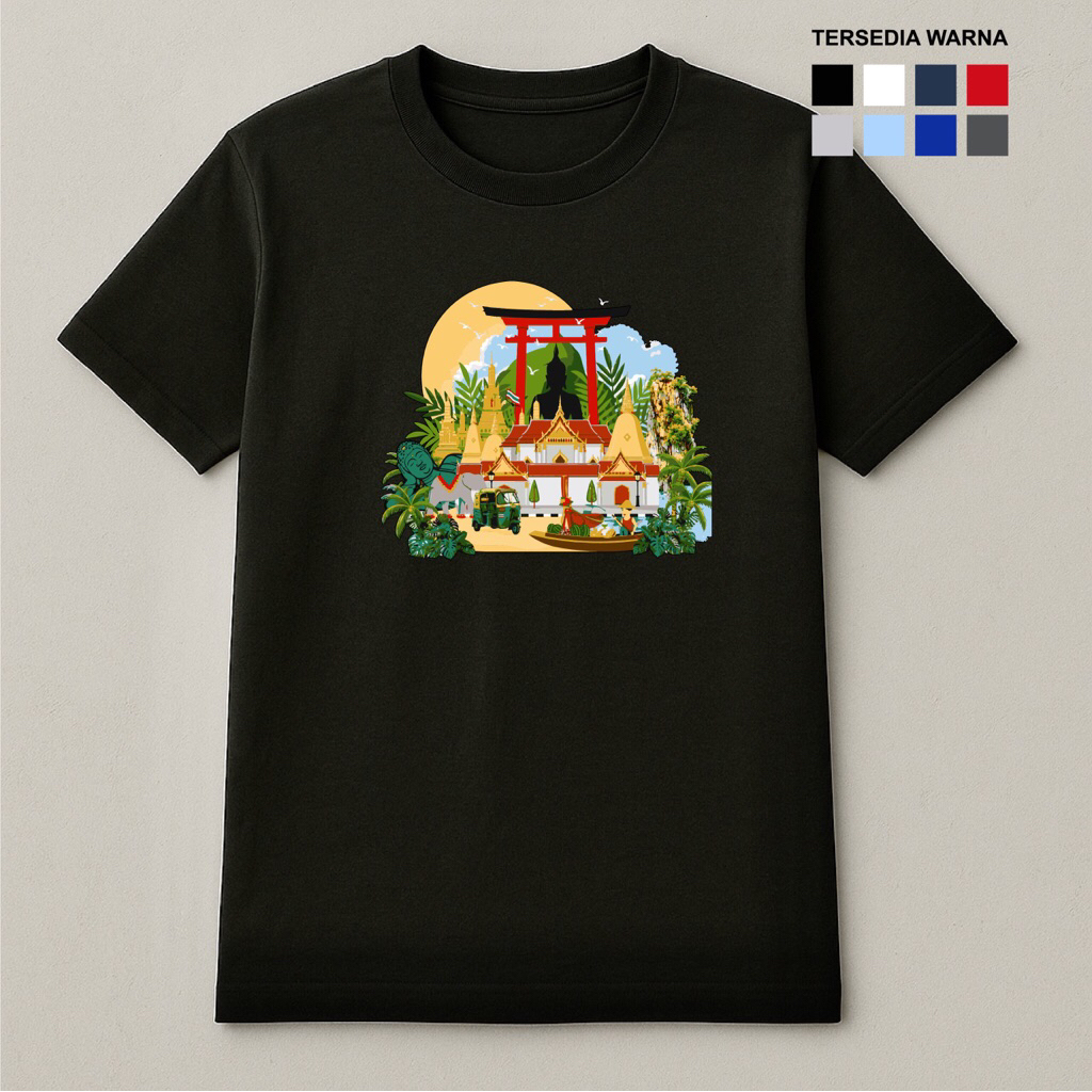เสื้อยืดของที่ระลึก Vector Thailand Size S-3XL Unisex