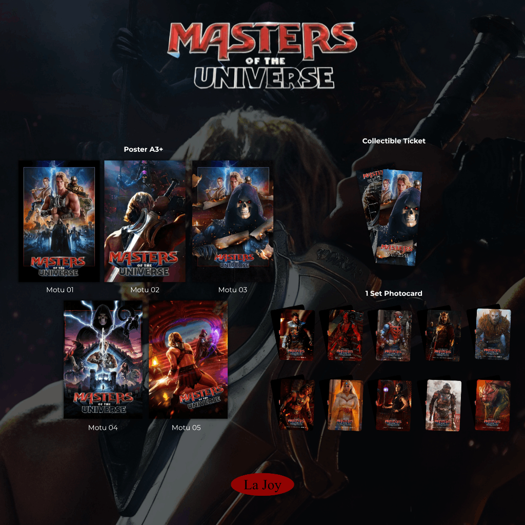 VELO โปสเตอร์ตั๋วสะสม Photocards MASTERS OF THE UNIVERSE | Travis Knight Nicholas Galitzine Camila M
