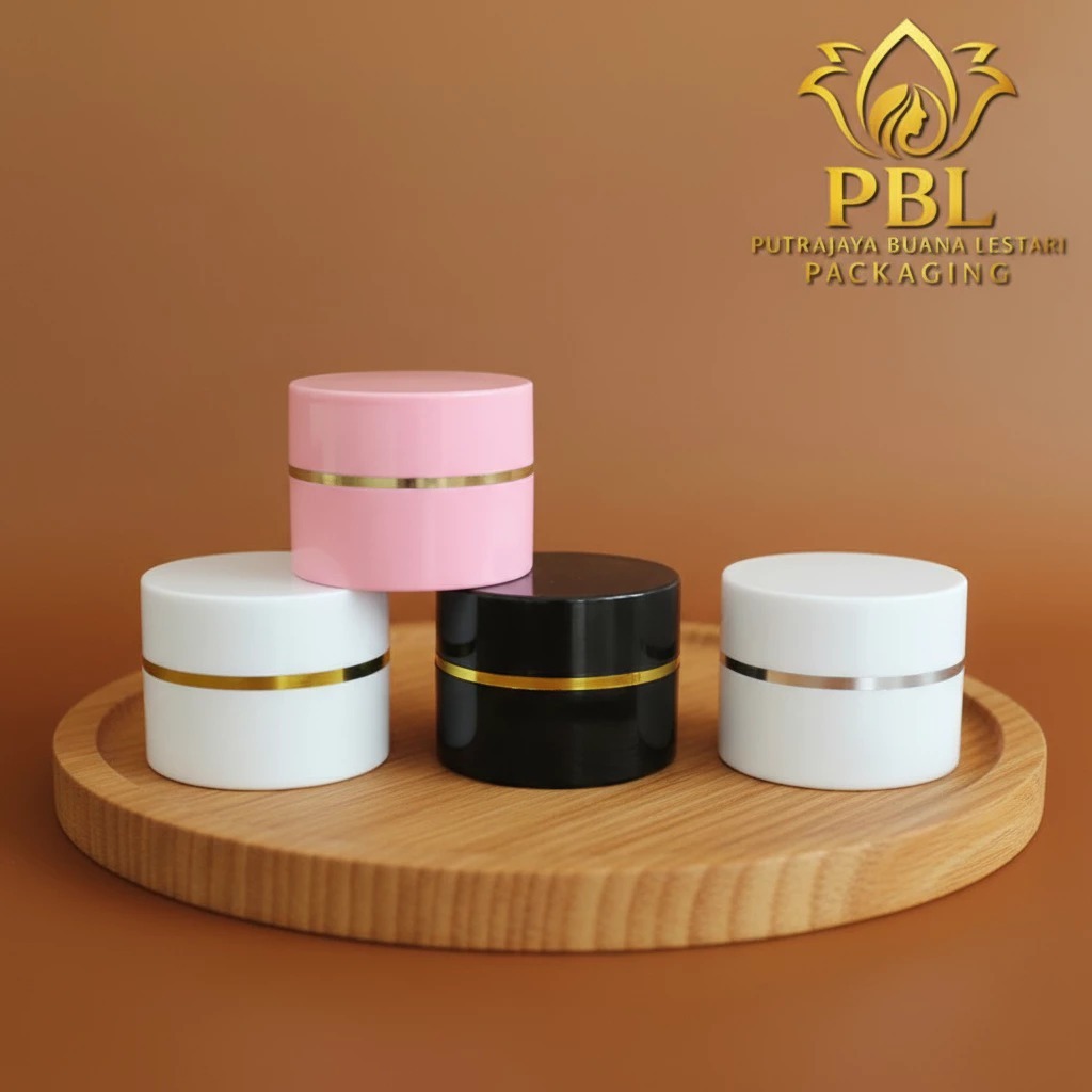 PS Cream Pot 10gr / PS Pot 10gr Flat / Cosmetic & Skincare Packaging Pot Color Variants