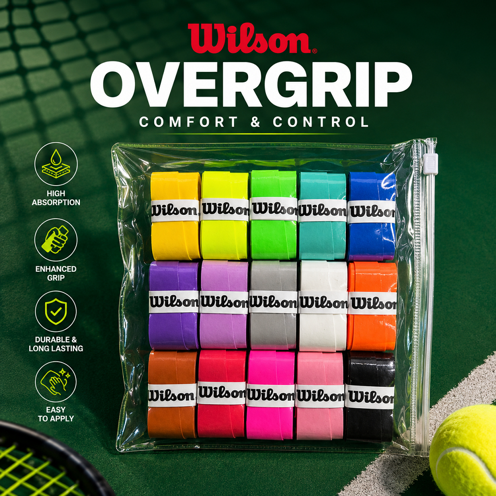 WILSON Tennis Padel Racket Overgrip - ด้ามจับไม้เทนนิสกันลื่น