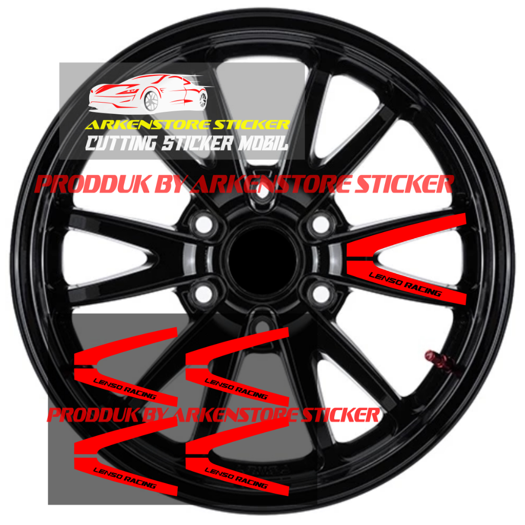 สติ๊กเกอร์ RIM LENSO 96V สติ๊กเกอร์ VOLK VELK LENSO RACING 96 V สติ๊กเกอร์ RIM CAR LENSO
