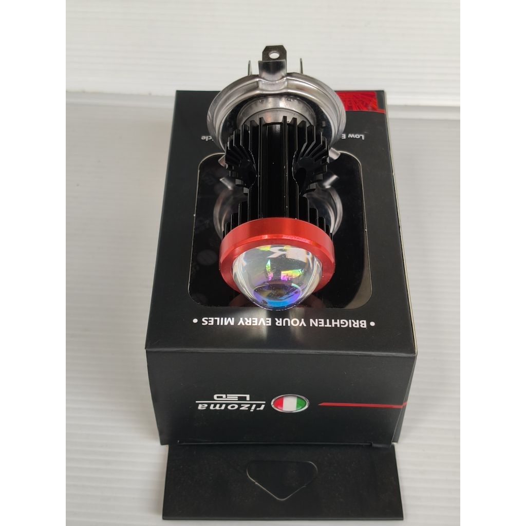 MERAH Rizoma Led Racing - H4 ไฟหน้า Rizoma ไฟหน้า H4 DD89-2 Dusk Blue Red Blue เลนส์ WY Ceramic Flas