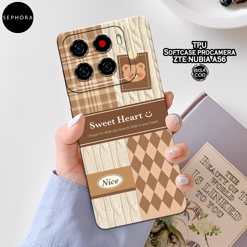 HP เคส ZTE Nubia A56 ล่าสุด - เคสแฟชั่น Bear - Softcase ZTE Nubia A56 - เคสกล้อง Pro - เคส ZTE Nubia