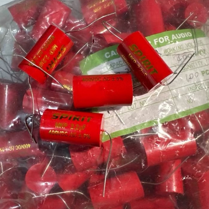 MERAH AUDIOPILER MKP RED 2.2Uf / 400 VOLT SPIRIT | MKP 2.2 UF - 400V SPIRIT RED