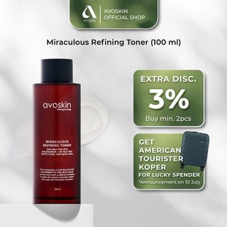 Toner Avoskin Miraculous Refining 100ml-AHA BHA PHA-Eksfoliasi Kulit Wajah