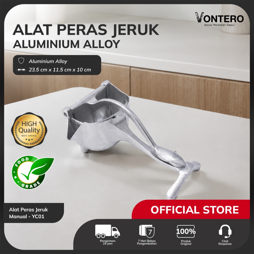 Votero คู่มือสแตนเลสสีส้ม Squeezer Lemon Lime Squeezer สําหรับเครื่องดื่มสดปฏิบัติยาวนาน YC01