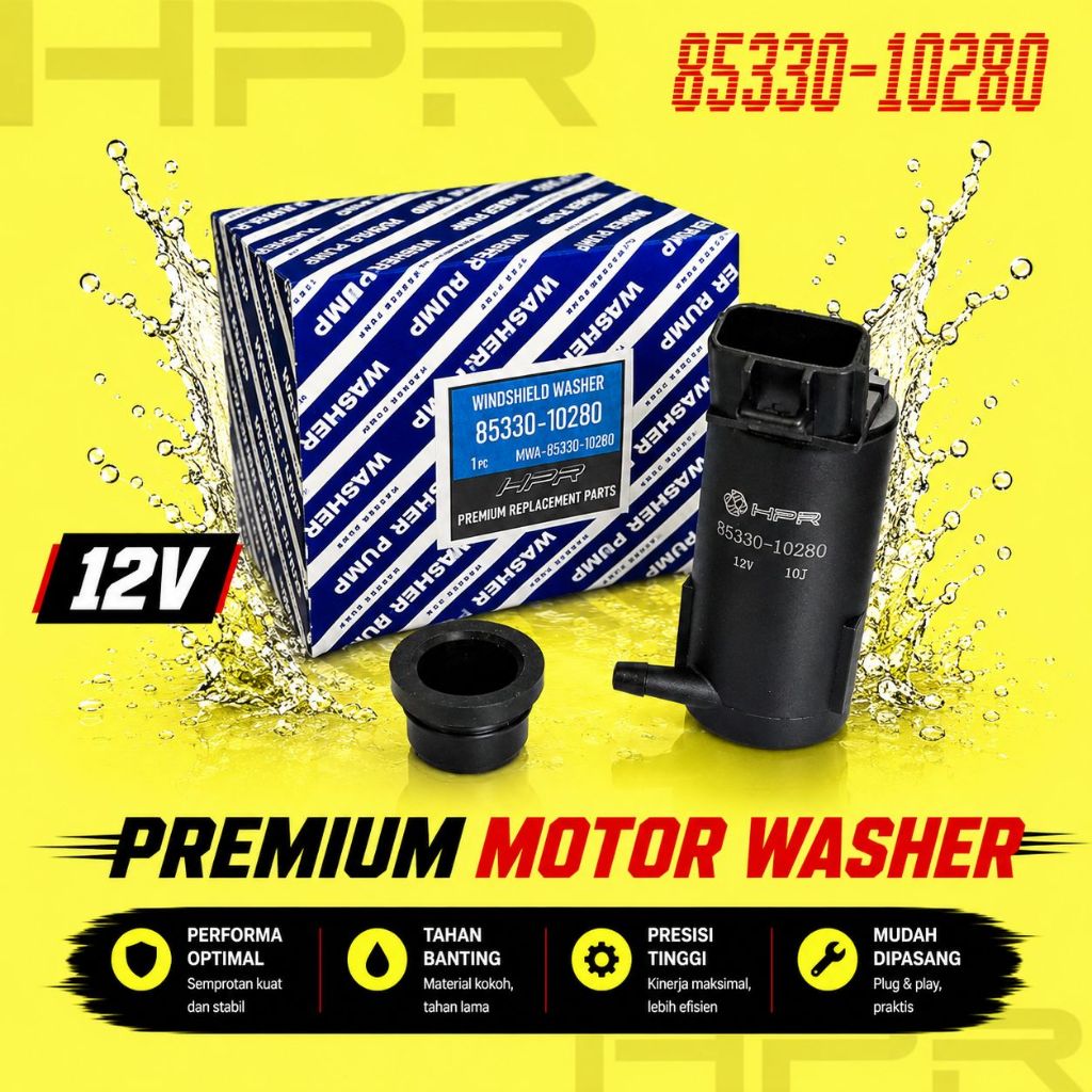 HPR Motor Washer Pump Wiper Front - Toyota Crown Super - Royal Saloon 2.0 3.0 GS151 JZS155 JZS175 | 