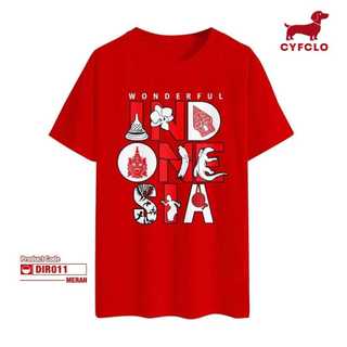 Cyfclo Kaos Atasan Kemerdekaan DIR011 Wonderfull Indonesia HUT RI Agustusan
