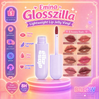 NEW! Emina Glosszilla Lightweight Lip Jelly Vinyl 3 g - Transferproof Gloss, Longlasting Stain BGLOW BEAUTYGLOWING