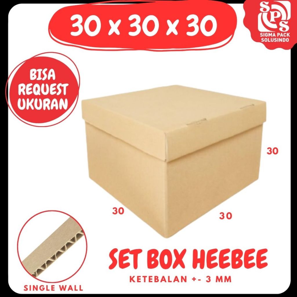 กล่องของขวัญ 30x30x30/30x30x20/30x30x15/30x30x10 ชุด Hee Bee กระดาษแข็งตุ๊กตากล่องของขวัญ