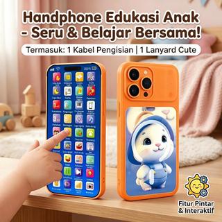 Mainan Edukasi Anak HP 36 tombol dengan Lampu Berwarna-warni dan Musik Dinamis untuk Membantu Belajar Bahasa dan Pengetahuan Umum
