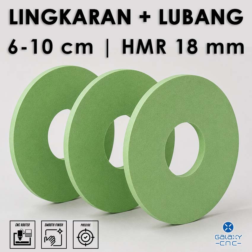 วงกลม + รู 6 - 10 ซม. - HMR 18 มม. - ไม้อัดแบบกําหนดเอง HMR ตัด