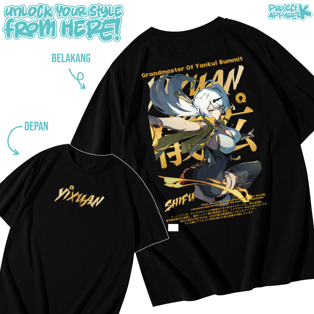 เสื้อยืด OVERSIZE YIXUAN ZENLESS ZONE ZERO ZZZ ANIME GAME เสื้อยืดผู้ชายเสื้อยืด - COTTON 24S DTF SC