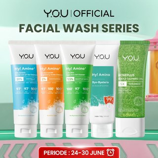 YOU Hy! Amino Facial Wash 100g Anti Acne, Hydrating, Brightening, Oil Control Sabun Cuci Muka