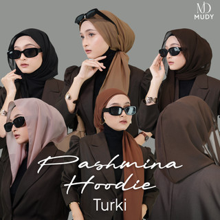 MUDY-Pashmina Hoodie Turki Premium Ceruty 200cm Hijab Pashmina Wanita Kekinian