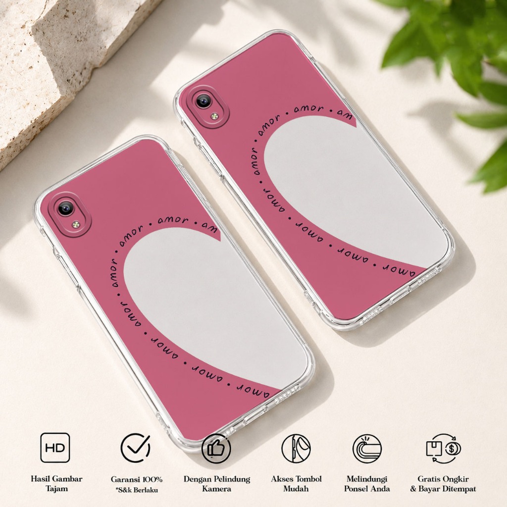 เคสโทรศัพท์ HP เข้ากันได้กับ VIVO Y91C Y1S - เคสซิลิโคน - เคสใส - Kesing - TPU - Softcase Motif AMR-