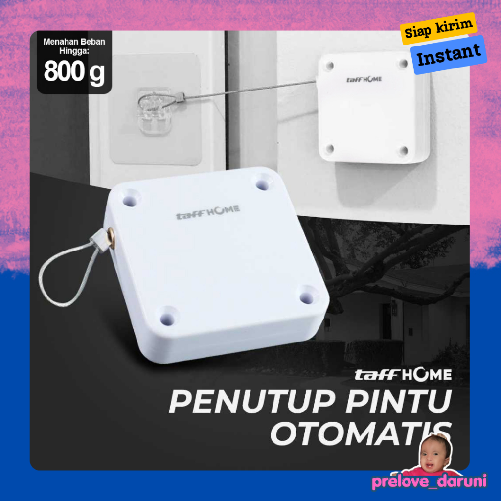 [PD] TaffiHOME Automatic Door Closer 800g - MO-206 - สีขาว