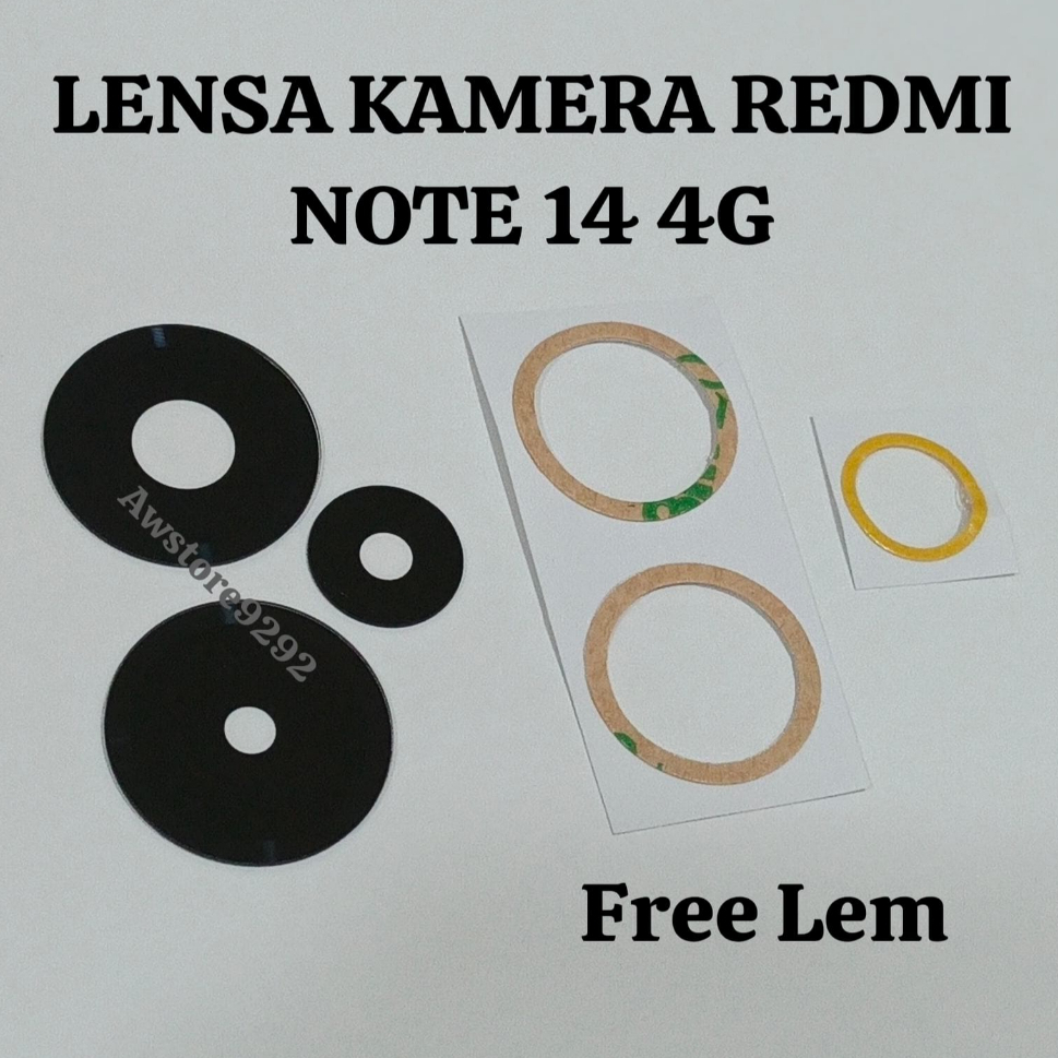 Redmi Note 14 4G เลนส์กล้องด้านหลังเลนส์กล้องด้านหลัง Redmi Note 14 4G กระจกกล้องด้านหลัง Xiaomi Red