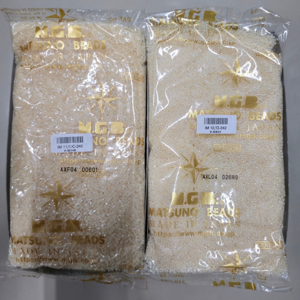 (1 PON) JAPANESE SEQUINS MGB SAND BAR CODE 342 - JAPANESE SEQUINS MGB CREAM YELLOW CREAM WHITE IVORY