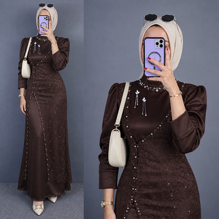 Aurora Gamis Kondangan Dress Wisuda Mewah Gamis Lebaran Terbaru Dress Pesta Pernikahan Bridesmaid