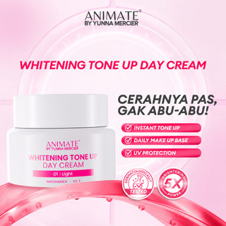 [FLASH SALE] Animate 5x Active Whitening Day Cream Shade 01 Light 10 Gr BPOM - Krim Wajah Animate - Day Cream Muka Whitening & Glowing Mengandung Niacinimade
