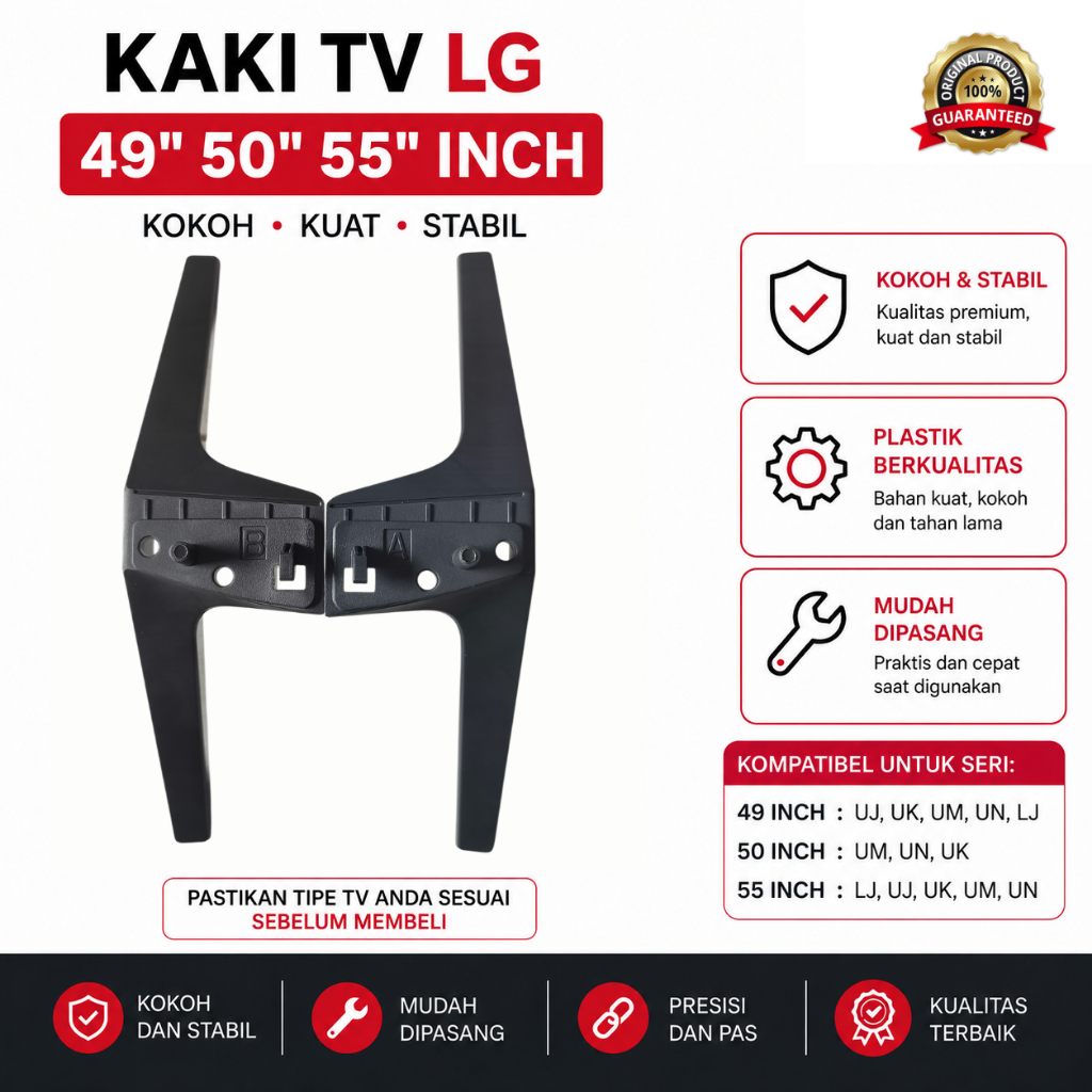 ขาตั้งทีวี LG ดั้งเดิม 49 50 55 นิ้ว UJ SERIES UK UM UN LJ | 49LJ550 49UJ632 49UK6300 50UK6300 50UM7