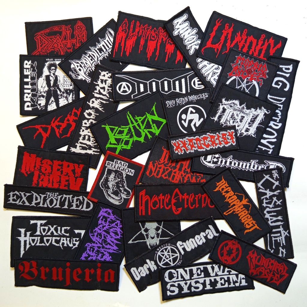 Woven patch logo band - สำหรับเย็บติดเสื้อแจ็กเก็ตและเสื้อกั๊ก - สินค้าที่ระลึกแนวเพลงเมทัล