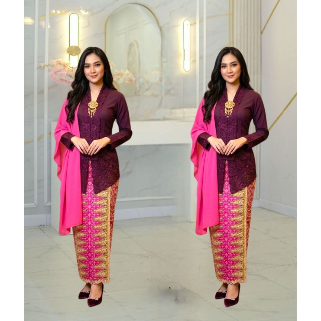 ENCIM KEBAYA SET พร้อมการจับคู่และ SHAWL // MODERN ENCIM KEBAYA // ENCIM KEBAYA // KARTINI DAY KEBAY