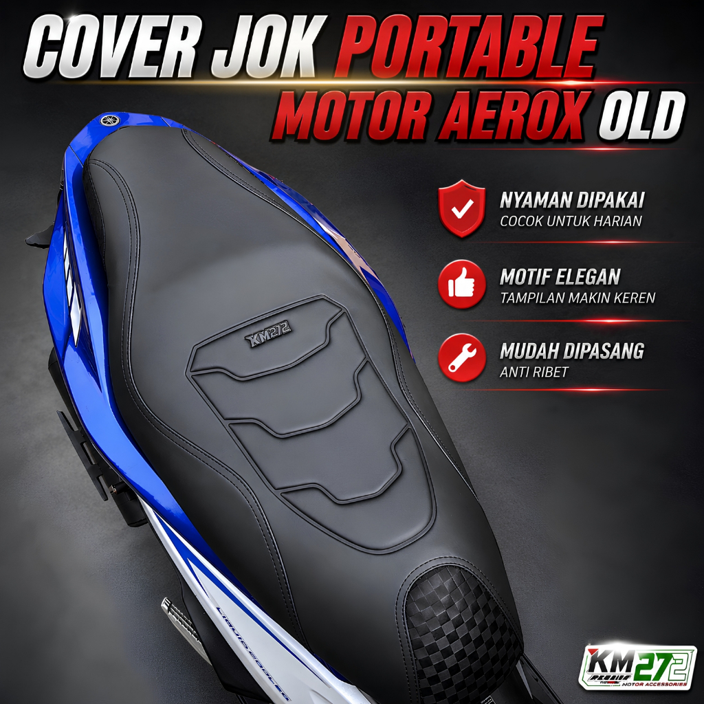 KM272 ผ้าคลุมเบาะมอเตอร์ไซค์ AEROX OLD 155 / ผ้าคลุมเบาะมอเตอร์ไซค์แบบพกพา Hassl-Free