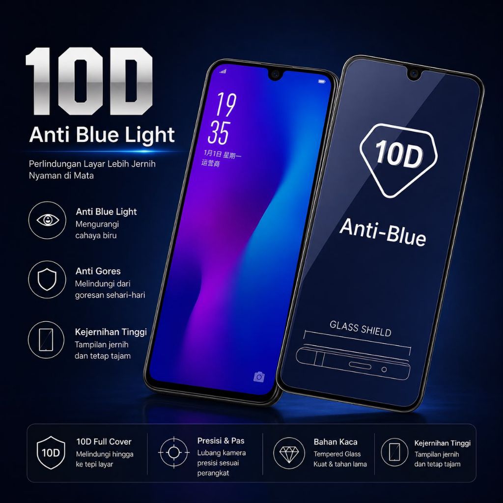 SAMSUNG Anti-Scratch Glass Anti-Blue LightสําหรับSamsung J2 J3 J5 J7 A2 J4+ J6+ A01 M01 A02 M02 A02S