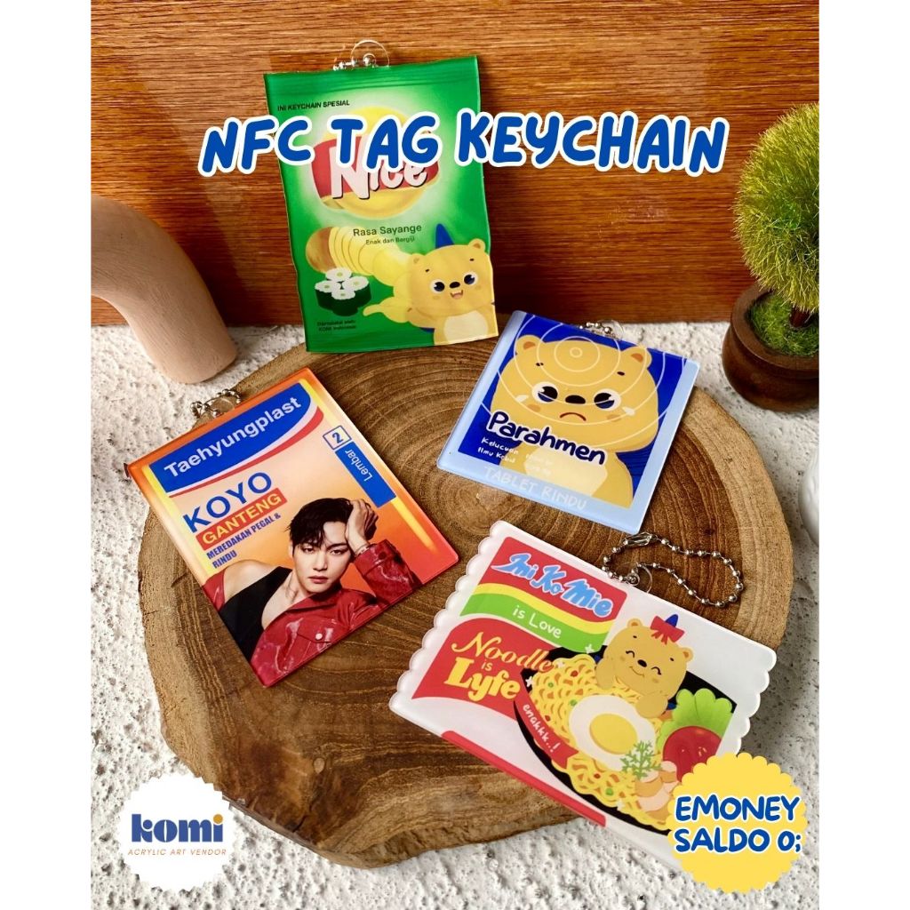 GANTUNGAN พวงกุญแจ NFC Tag Emoney / พวงกุญแจชาร์ม NFC E-money