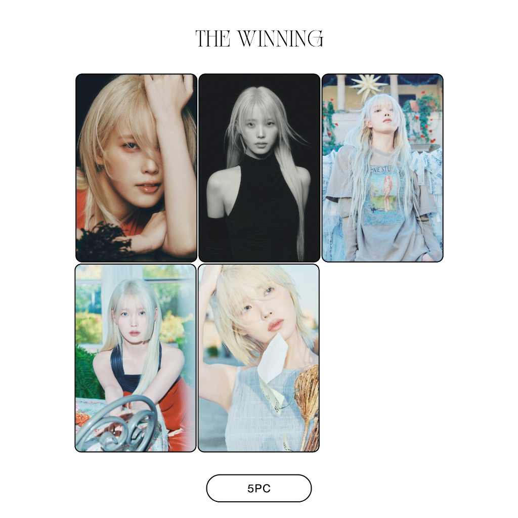 HOLOGRAM PHOTOCARD IU THE WINNING การ์ด KPOP 5 ชิ้น UNOFFICIAL LEE JI EUN JIEUN