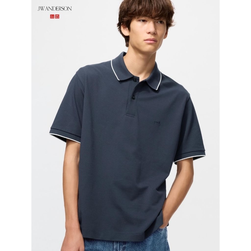 UNIQLO X JWA / JW Anderson Dry Pique เสื้อโปโล Tipping - Unisex