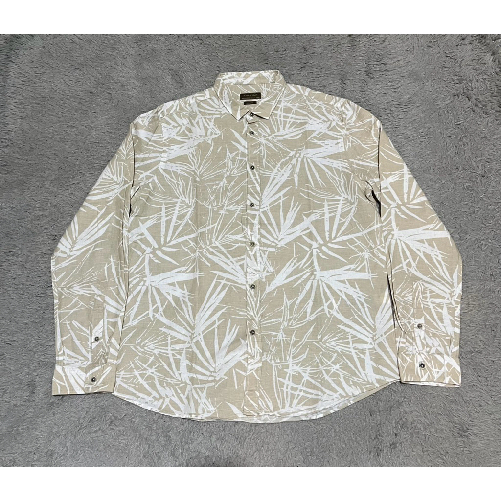 KEMEJA เสื้อเชิ้ตตัวยาว ZARA MAN AOP / เสื้อเชิ้ต Zara Man