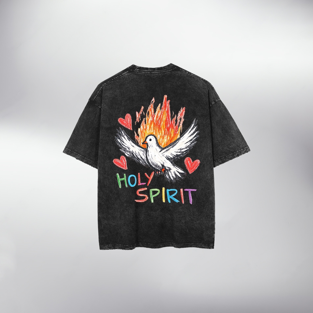 JELOOF เสื้อยืดโอเวอร์ไซส์ Holy Spirit v3 | หวี 24s
