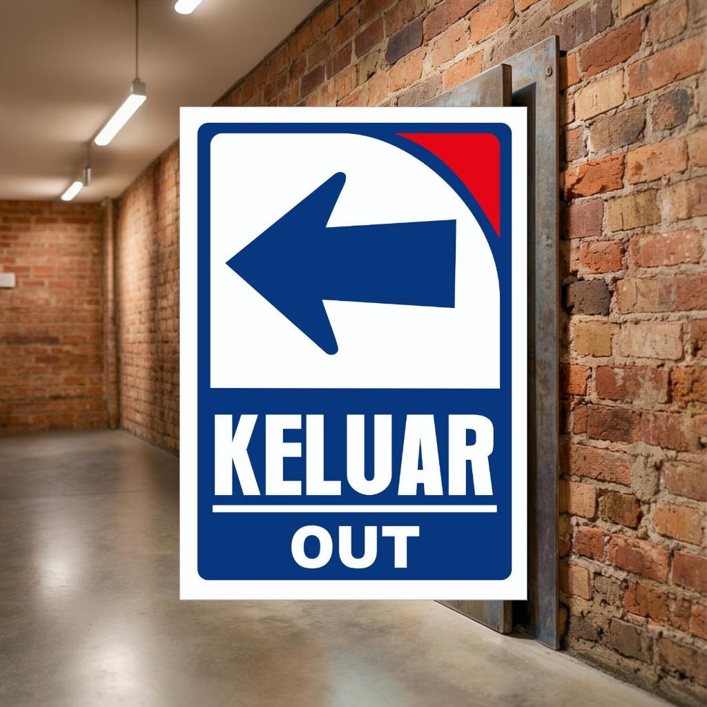 MERAH ACRYLIC SIGN OUT SIGN/ACRYLIC SIGN 2MM สีแดง