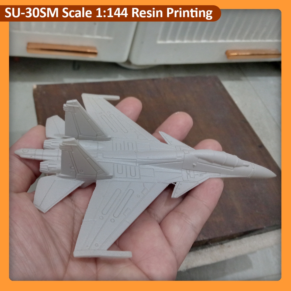 เครื่องบินเรซินพิมพ์ 3D Sukoi SU-30SM สเกล 1:144 เครื่องบินจิ๋ว SU30SM เรซิ่น