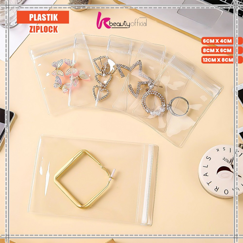 EC KB-C1274 หนาโปร่งใส Ziplock คลิปพลาสติกกันน้ํากระเป๋าเก็บเครื่องประดับ/ใสคลิปเดินทางพลาสติกที่เก็